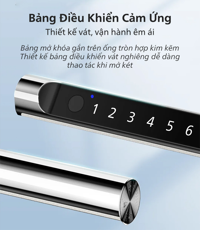 Két sắt mini thông minh Philips SBX102 khóa vân tay điện tử màu trắng