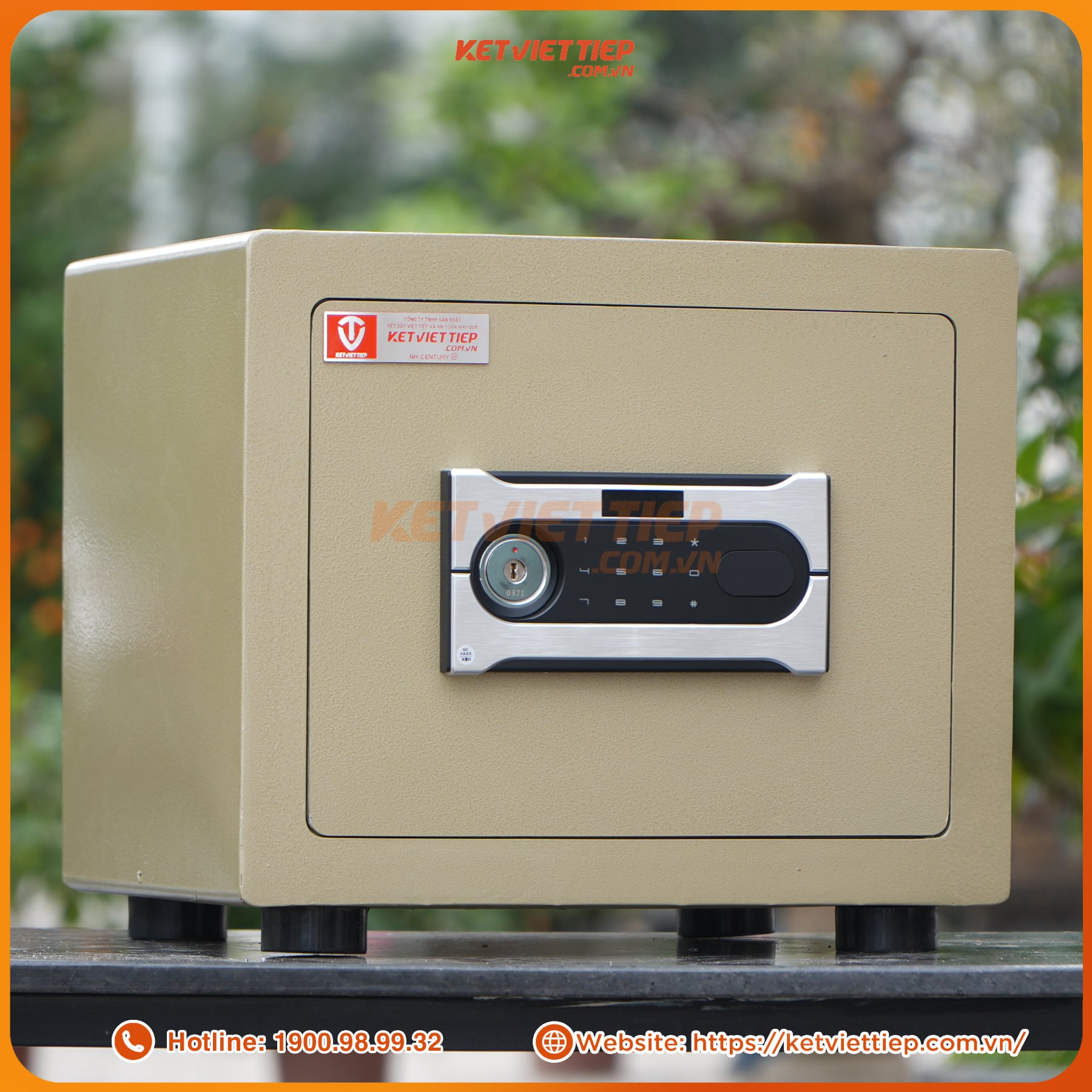 Két sắt mini chống cháy Việt Tiệp KVTSC50DT thép đúc, Kết nối điện thoại thông minh