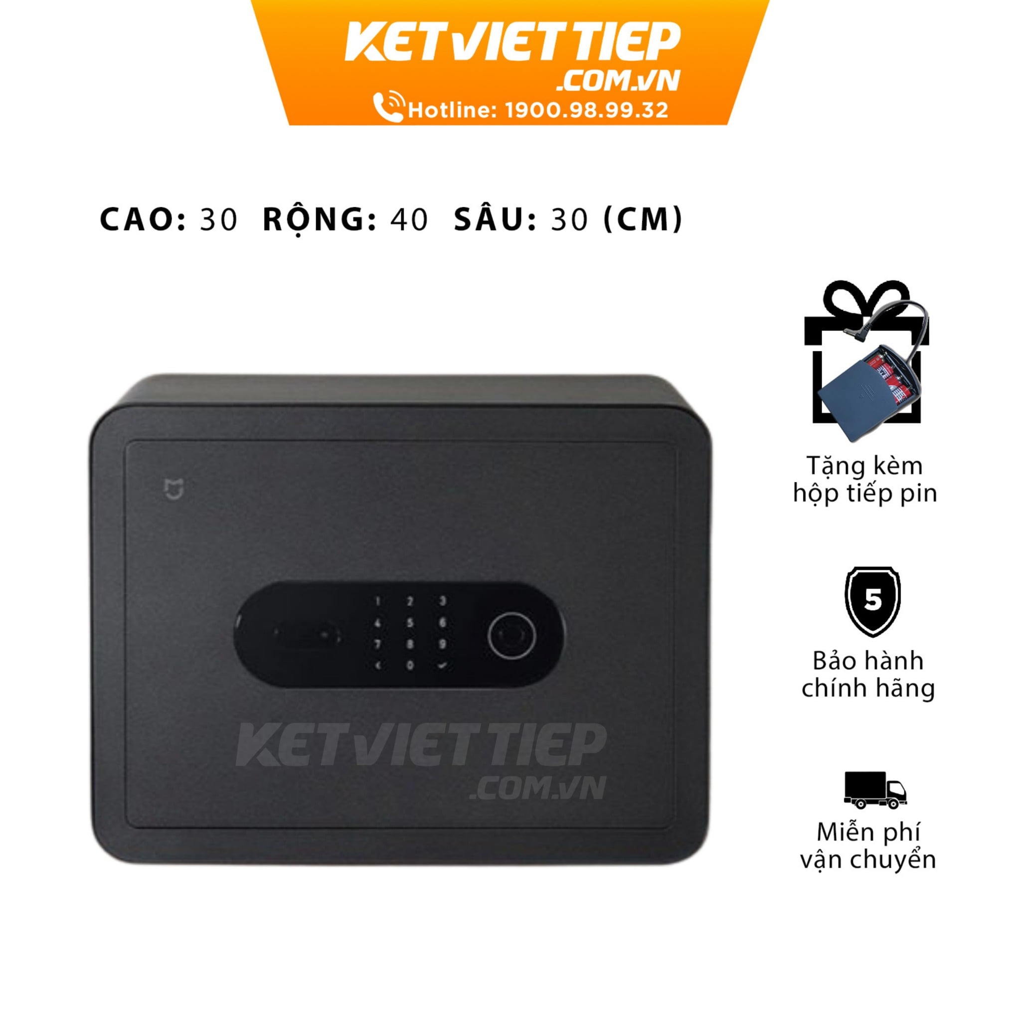 Két sắt Xiaomi thông minh Kết nối mở khóa bằng điện thoại Smartphone KS232