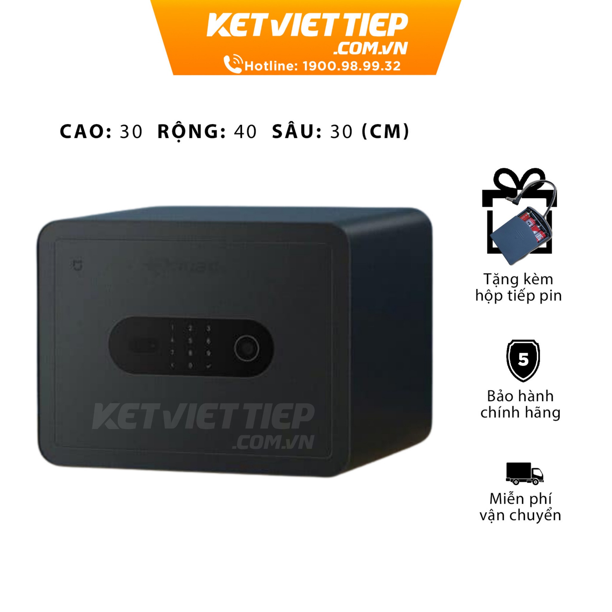 Két sắt Xiaomi thông minh Kết nối mở khóa bằng điện thoại Smartphone KS232