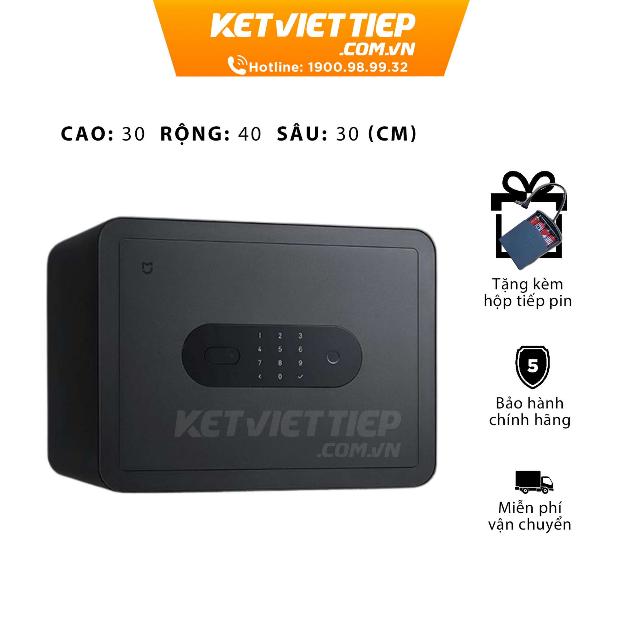 Két sắt Xiaomi thông minh Kết nối mở khóa bằng điện thoại Smartphone KS232