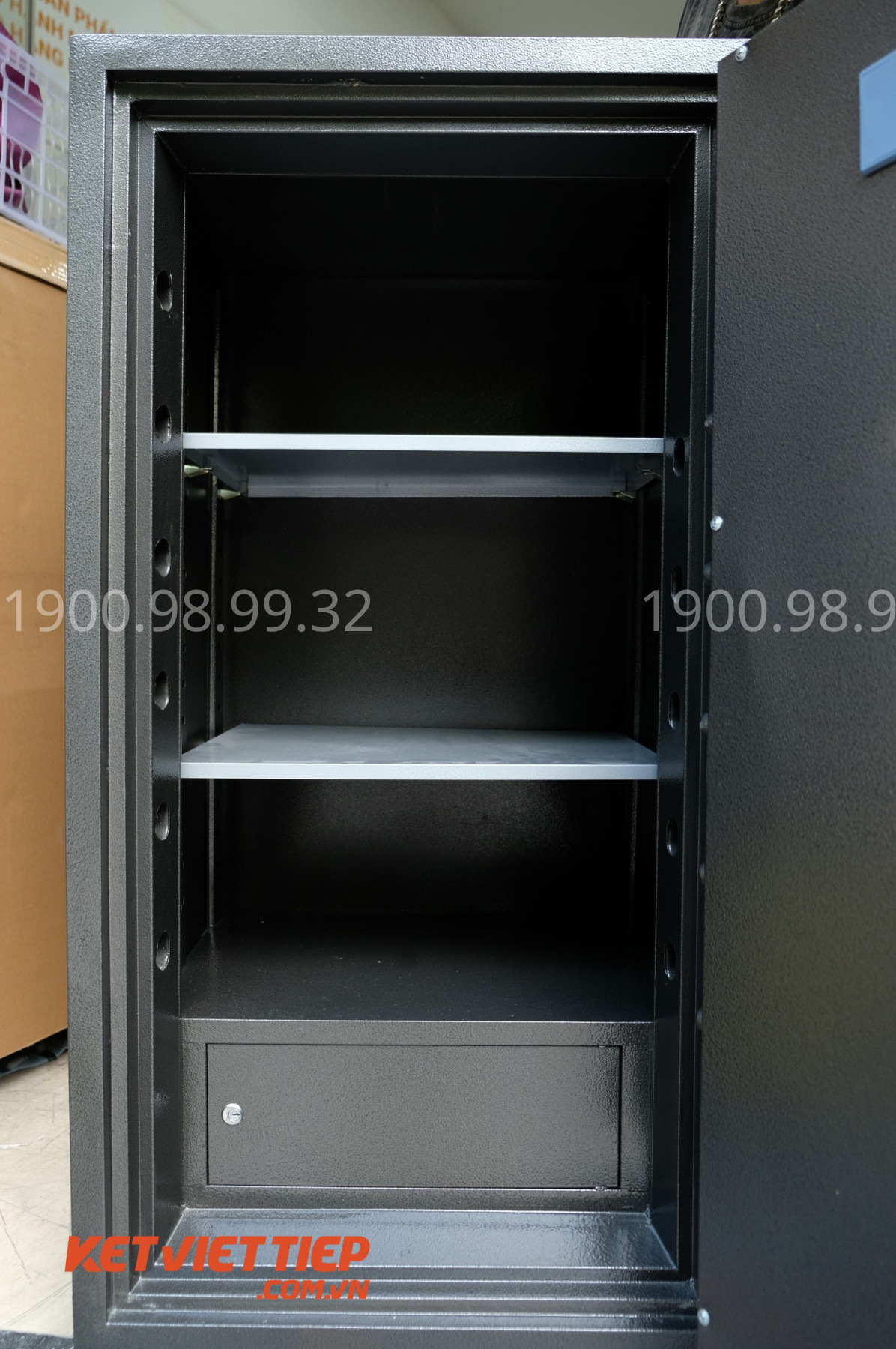 Két Sắt Ngân Hàng Nhà Nước Việt Tiệp Vân Tay Kết Hợp Mã số điện tử NH100VTDT