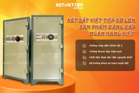 Két sắt ngân hàng chống cháy cao cấp Bmec KVT2025 khóa cơ mã