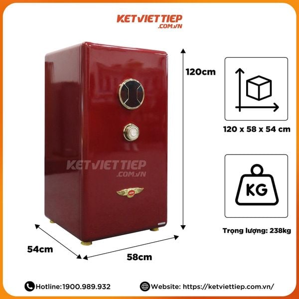 Két sắt nhập khẩu Aifeibao HK-A1/D-120-ALS Phiên bản có đồng hồ cơ