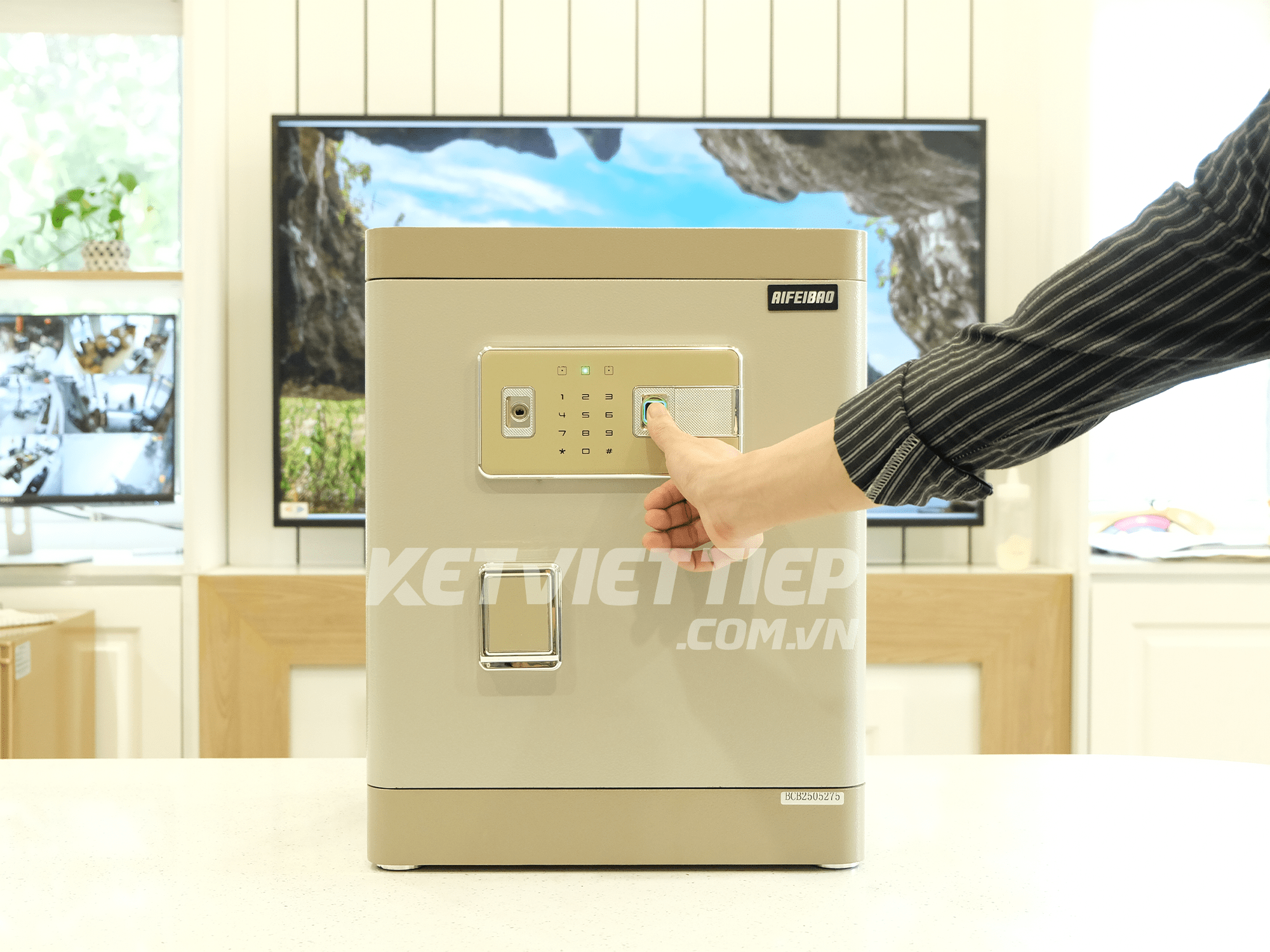 Két Sắt thông minh Aifeibao HK-M/D-50-AL Vân Tay Điện Tử kết nối với điện thoại