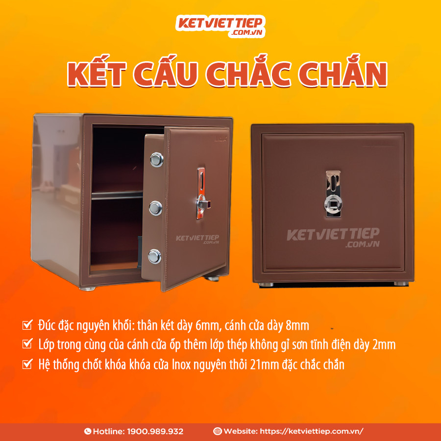 Két Sắt Vân Tay Chống Cháy Công Nghệ Mới Airlux LEW 45