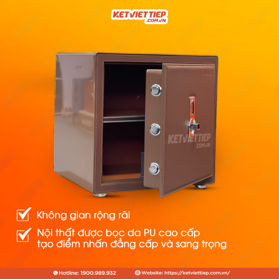 Két Sắt Vân Tay Chống Cháy Công Nghệ Mới Airlux LEW 45
