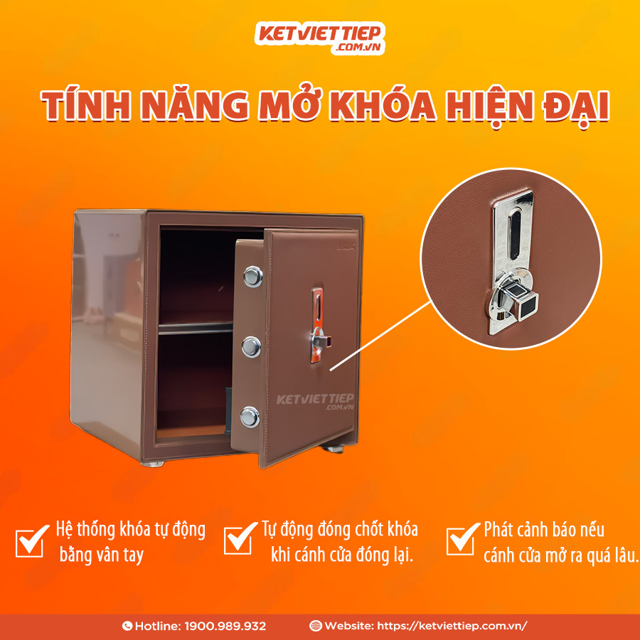 Két Sắt Vân Tay Chống Cháy Công Nghệ Mới Airlux LEW 45