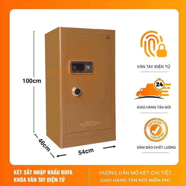 Két sắt Bofa BF-V-100BS2 Công Nghệ Đức Khóa Vân Tay Điện Tử
