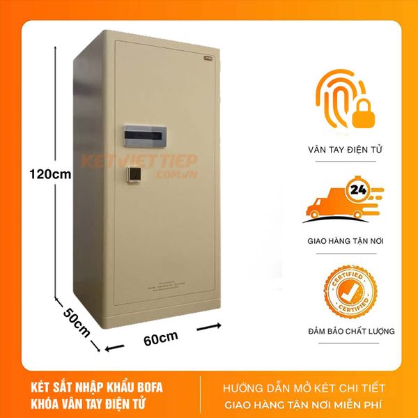 Két sắt Bofa FDG-A1/D-120 Công Nghệ Đức Khóa Vân Tay Điện Tử, Kết Nối Thông Minh Điện Thoại