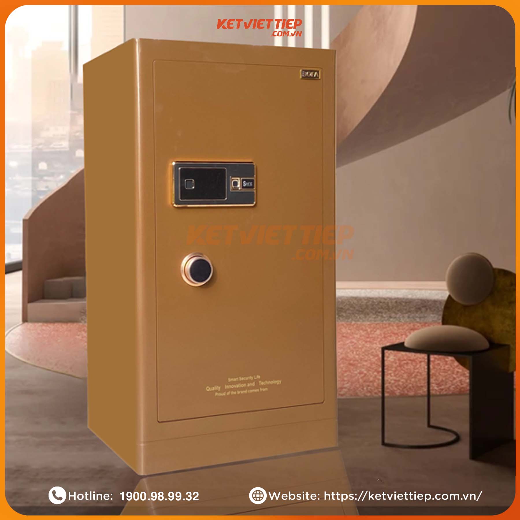 Két sắt nhập khẩu Bofa BF-V-150BS2 Công Nghệ Khóa vân tay điện tử, Kết nối app điện thoại