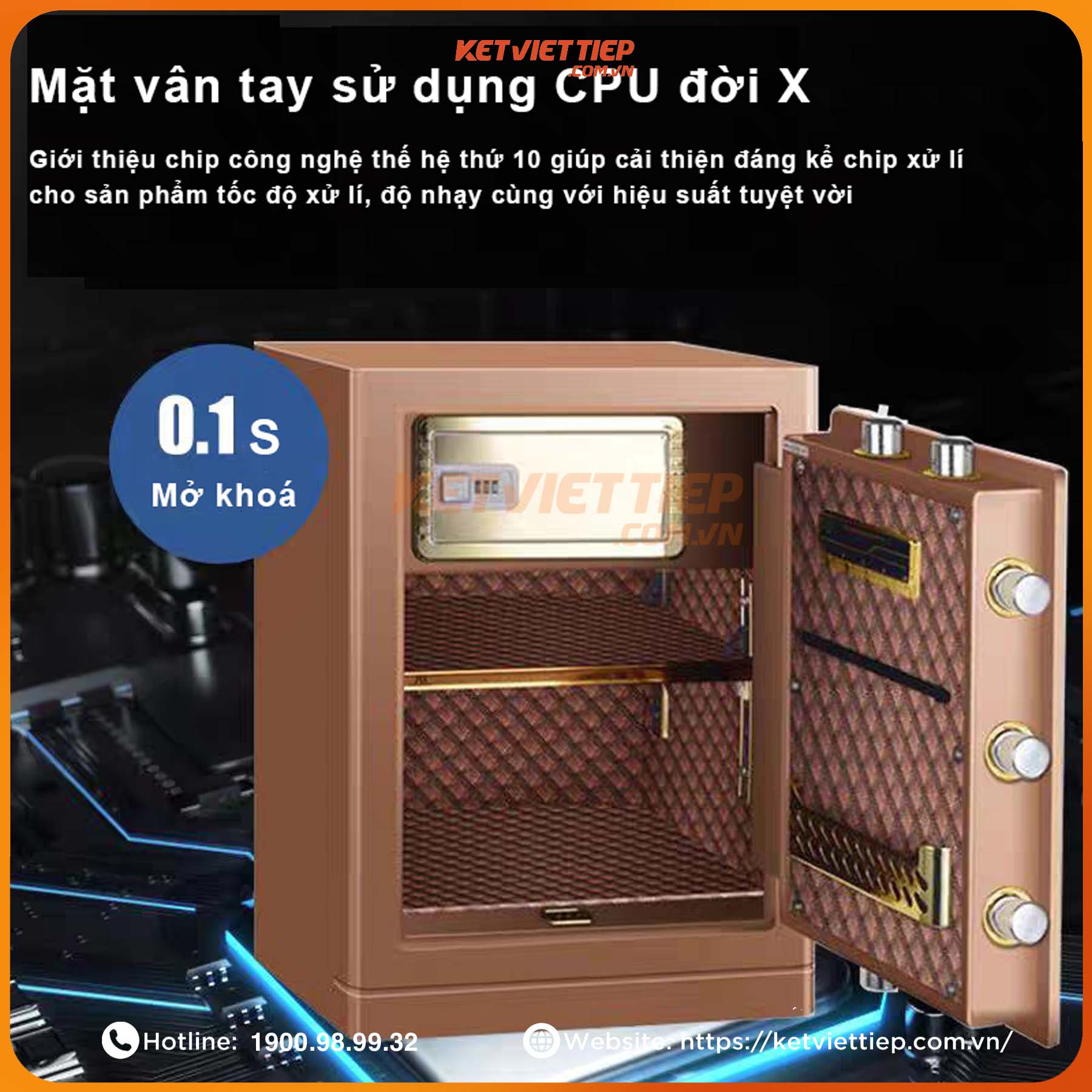 Két sắt nhập khẩu Bofa BF-V-45BS2 Khóa Vân Tay Điện Tử