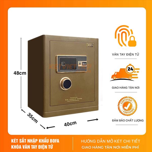 Két sắt nhập khẩu Bofa BF-V-45BS2 Khóa Vân Tay Điện Tử Công Nghệ Đức