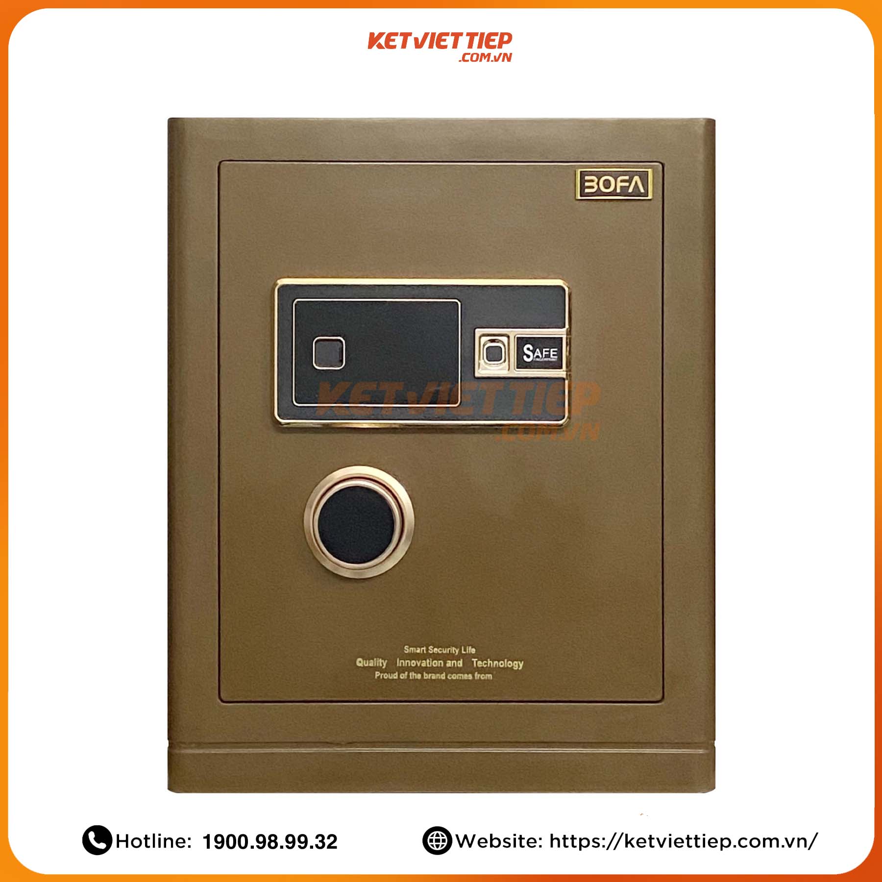 Két sắt nhập khẩu Bofa BF-V-45BS2 Khóa Vân Tay Điện Tử