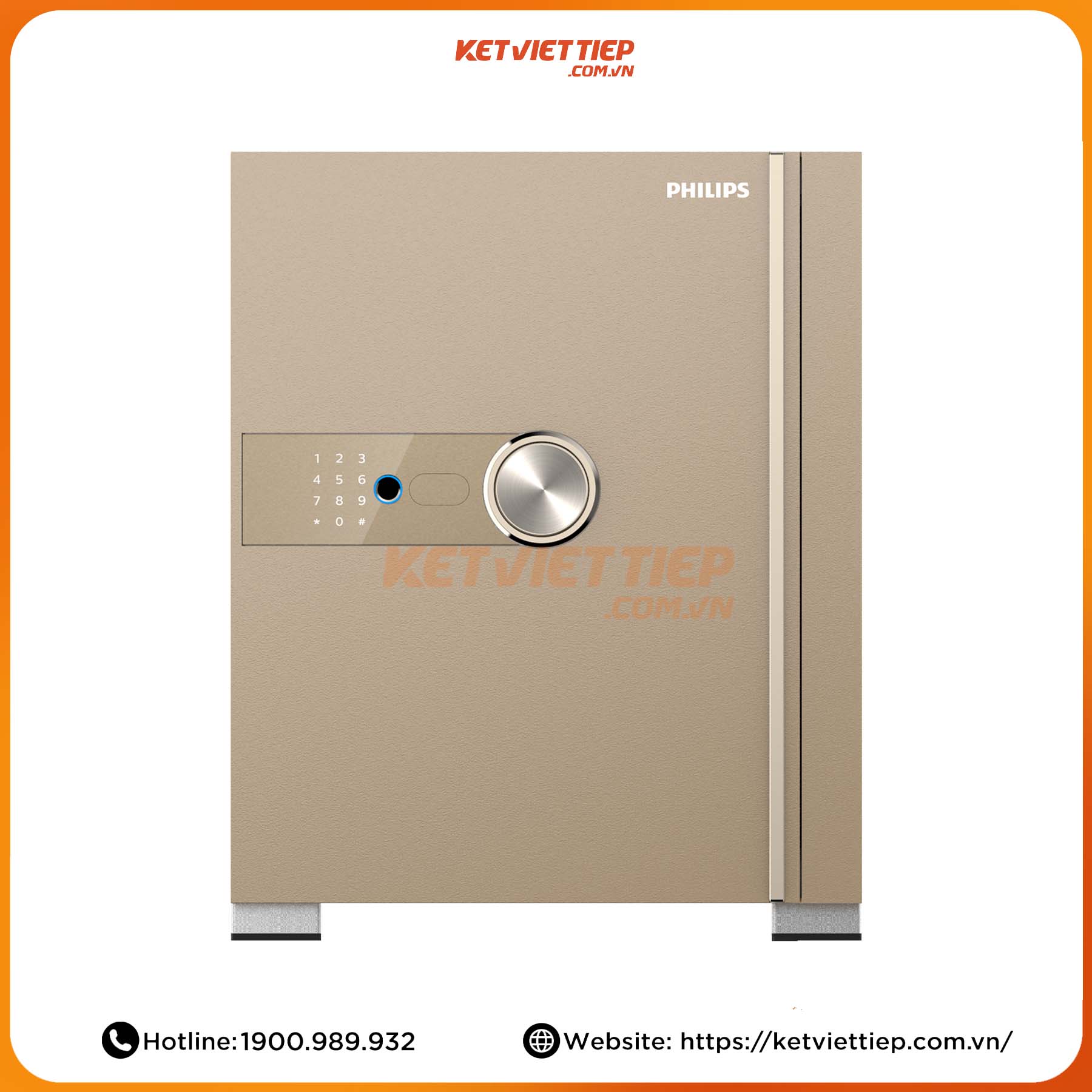 Két sắt nhập khẩu thông minh Philips SBX202 5C0 Khóa bảo mật vân tay điện tử, Khung thép Carbon