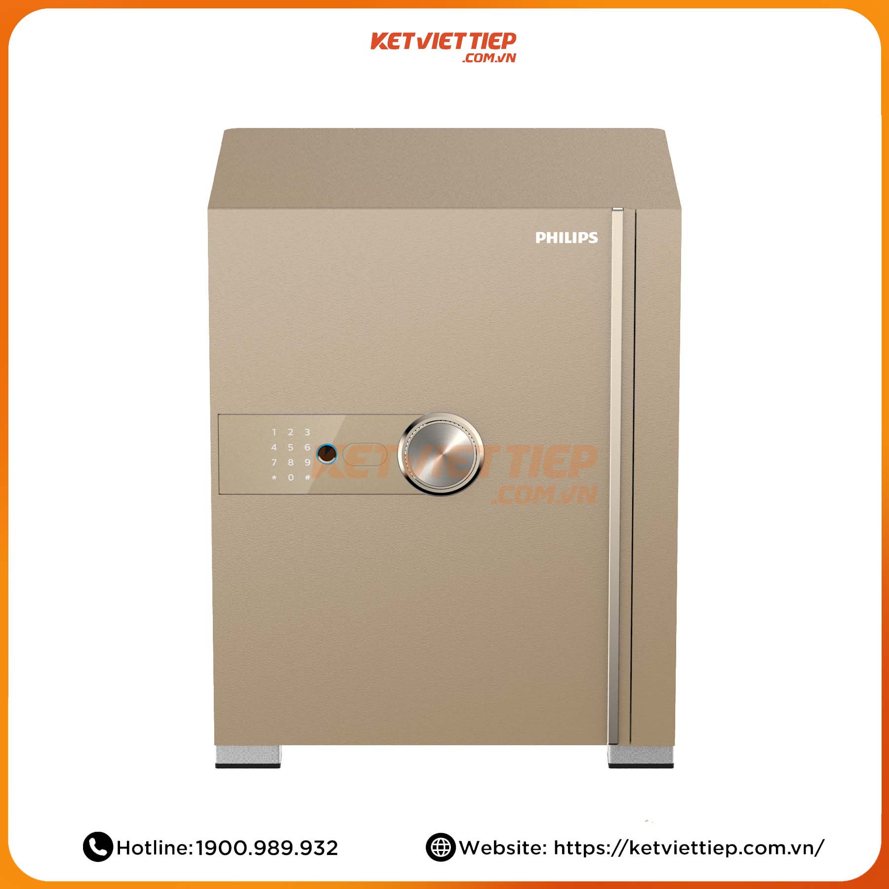 Két sắt nhập khẩu thông minh Philips SBX202 5C0 Khóa bảo mật vân tay điện tử, Khung thép Carbon