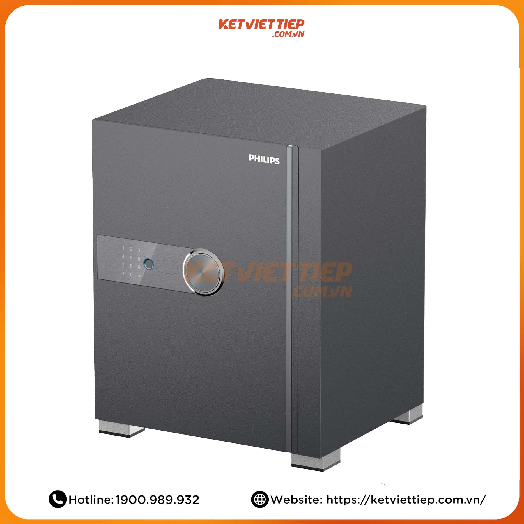 Két sắt nhập khẩu thông minh Philips SBX202 5C0 Khóa bảo mật vân tay điện tử, Khung thép Carbon