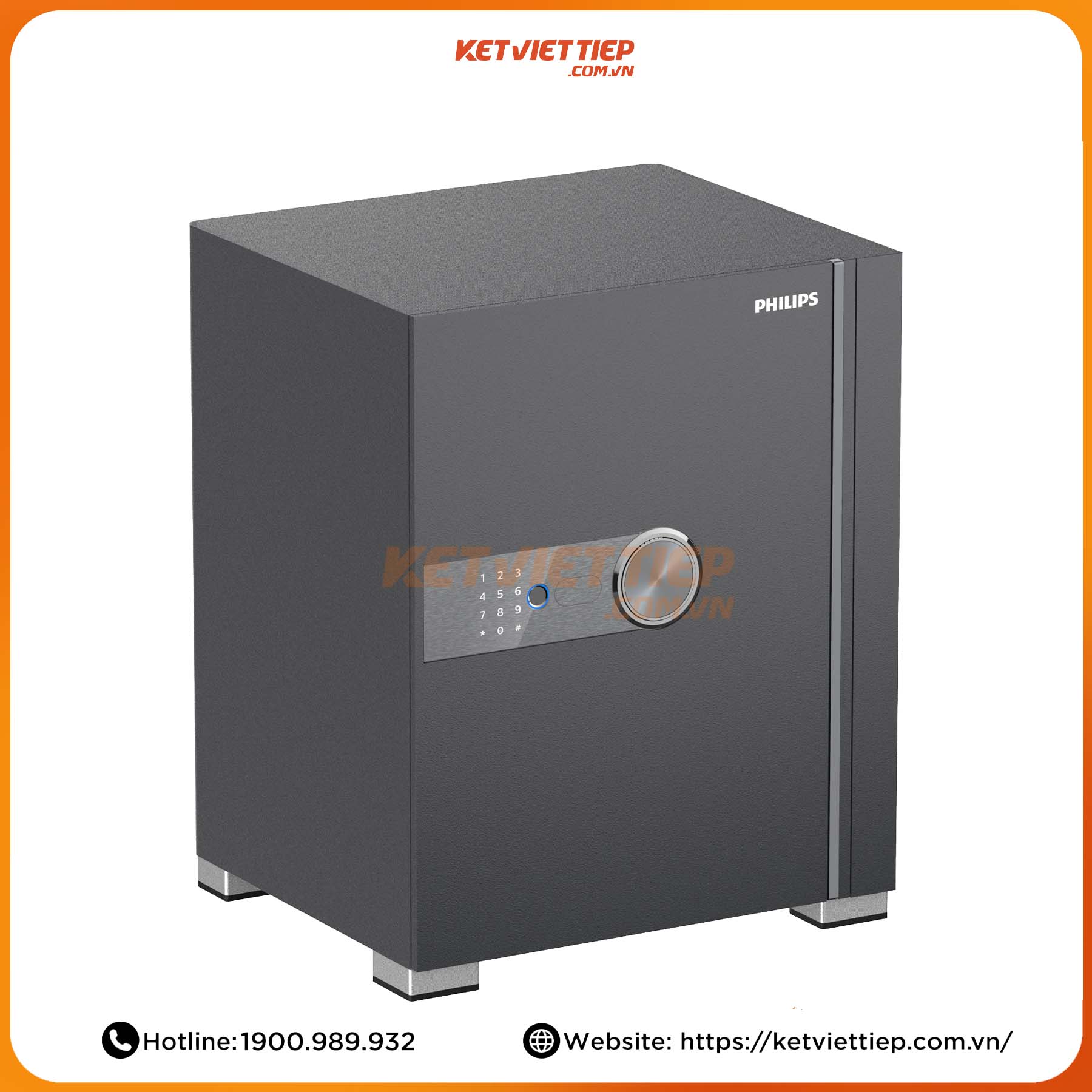 Két sắt nhập khẩu thông minh Philips SBX202 5C0 Khóa bảo mật vân tay điện tử, Khung thép Carbon