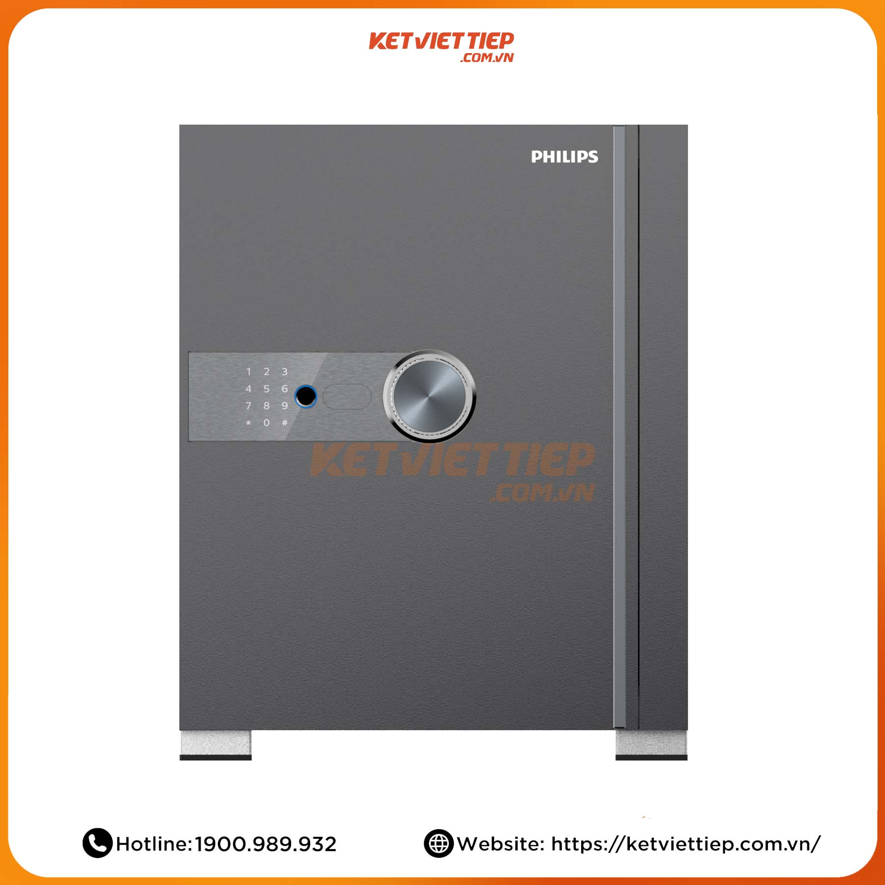 Két sắt nhập khẩu thông minh Philips SBX202 5C0 Khóa bảo mật vân tay điện tử, Khung thép Carbon