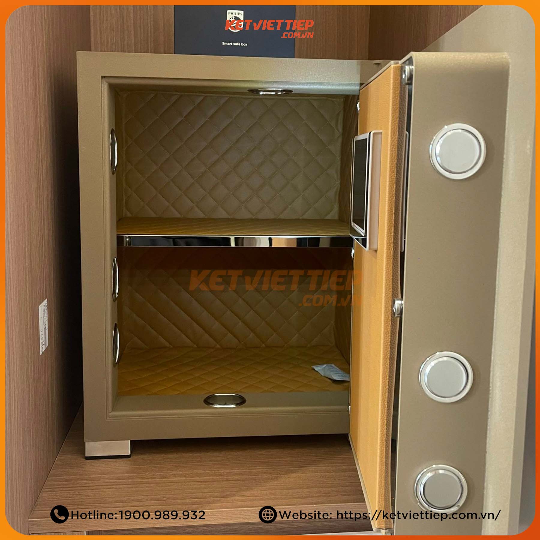 Két sắt nhập khẩu thông minh Philips SBX202 5C0 Khóa bảo mật vân tay điện tử, Khung thép Carbon