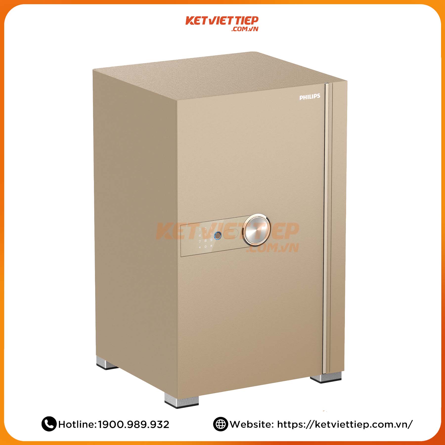 Két sắt nhập khẩu thông minh Philips SBX202 7C0 Khóa bảo mật vân tay điện tử, Khung thép Carbon