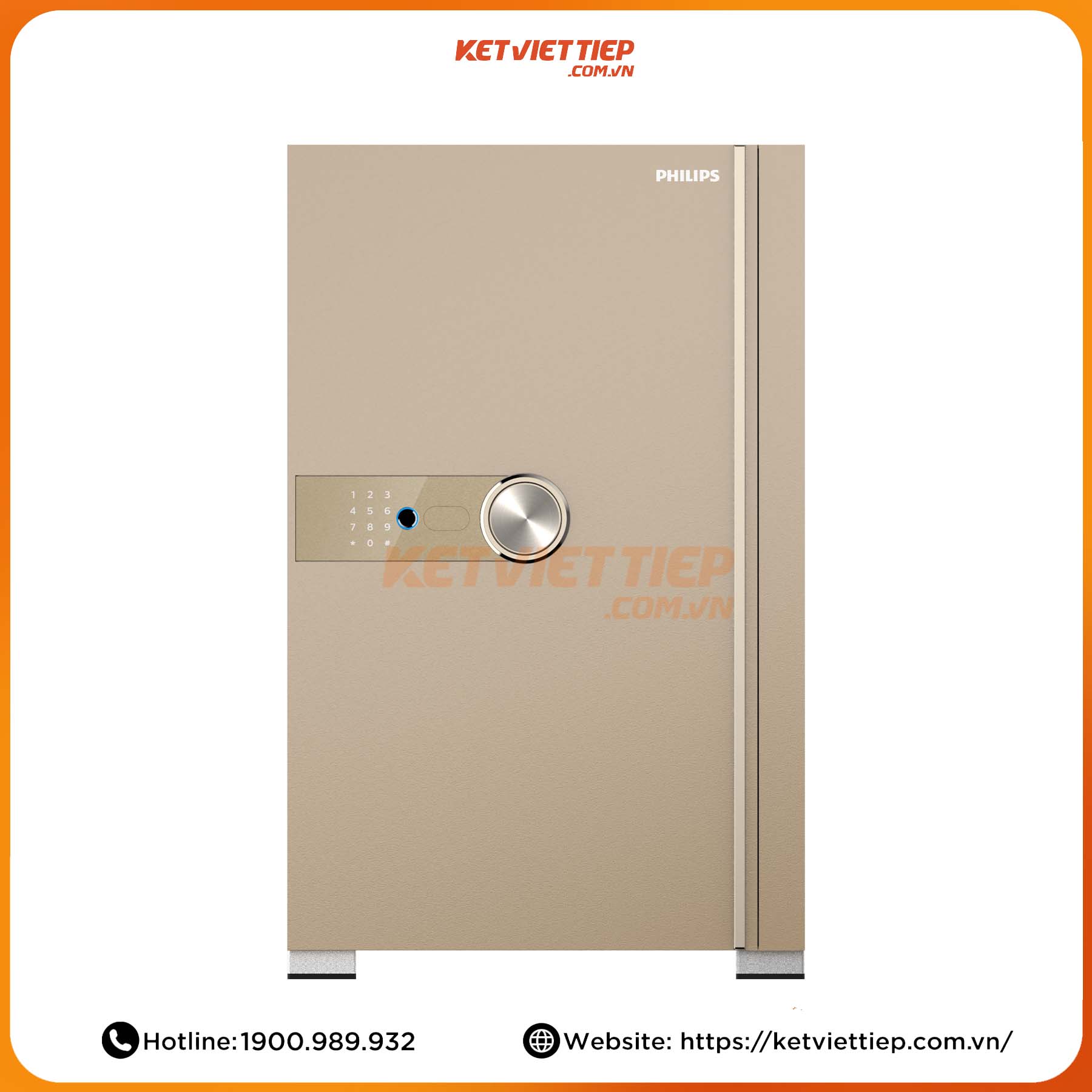 Két sắt nhập khẩu thông minh Philips SBX202 7C0 Khóa bảo mật vân tay điện tử, Khung thép Carbon