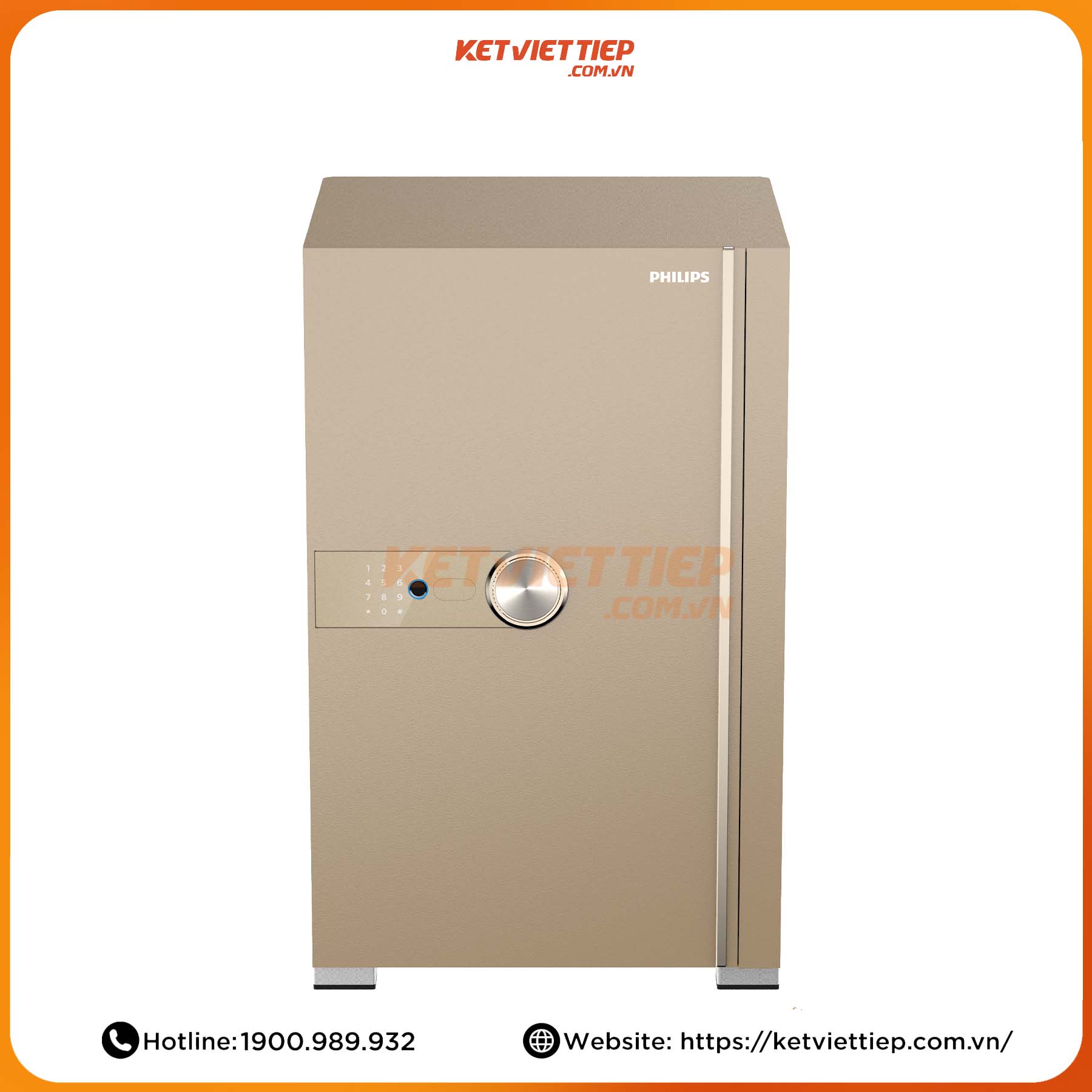 Két sắt nhập khẩu thông minh Philips SBX202 7C0 Khóa bảo mật vân tay điện tử, Khung thép Carbon