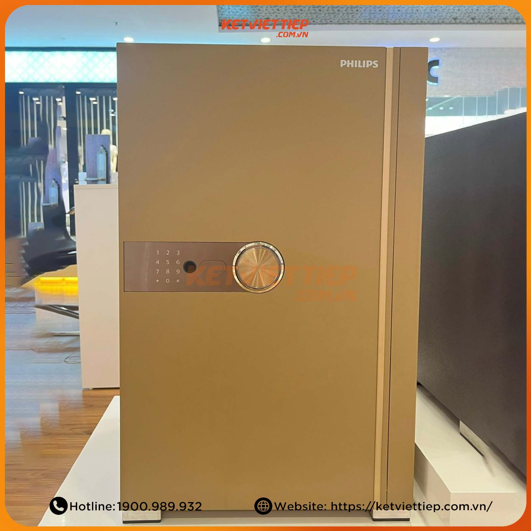 Két sắt nhập khẩu thông minh Philips SBX202 7C0 Khóa bảo mật vân tay điện tử, Khung thép Carbon