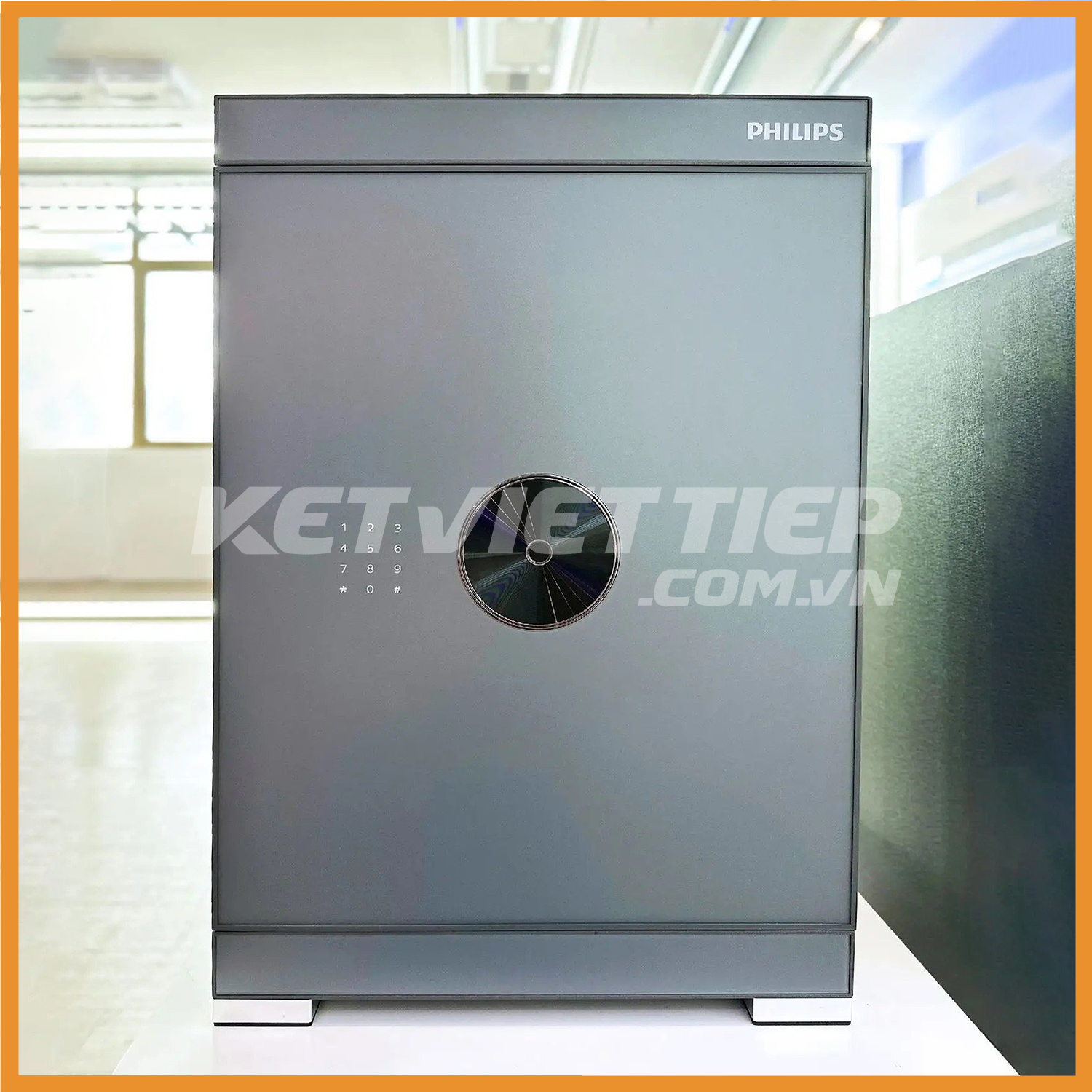 Két sắt nhập khẩu hạng sang Philips SBX602-6CU khóa bảo mật vân tay điện tử, kết nối wifi