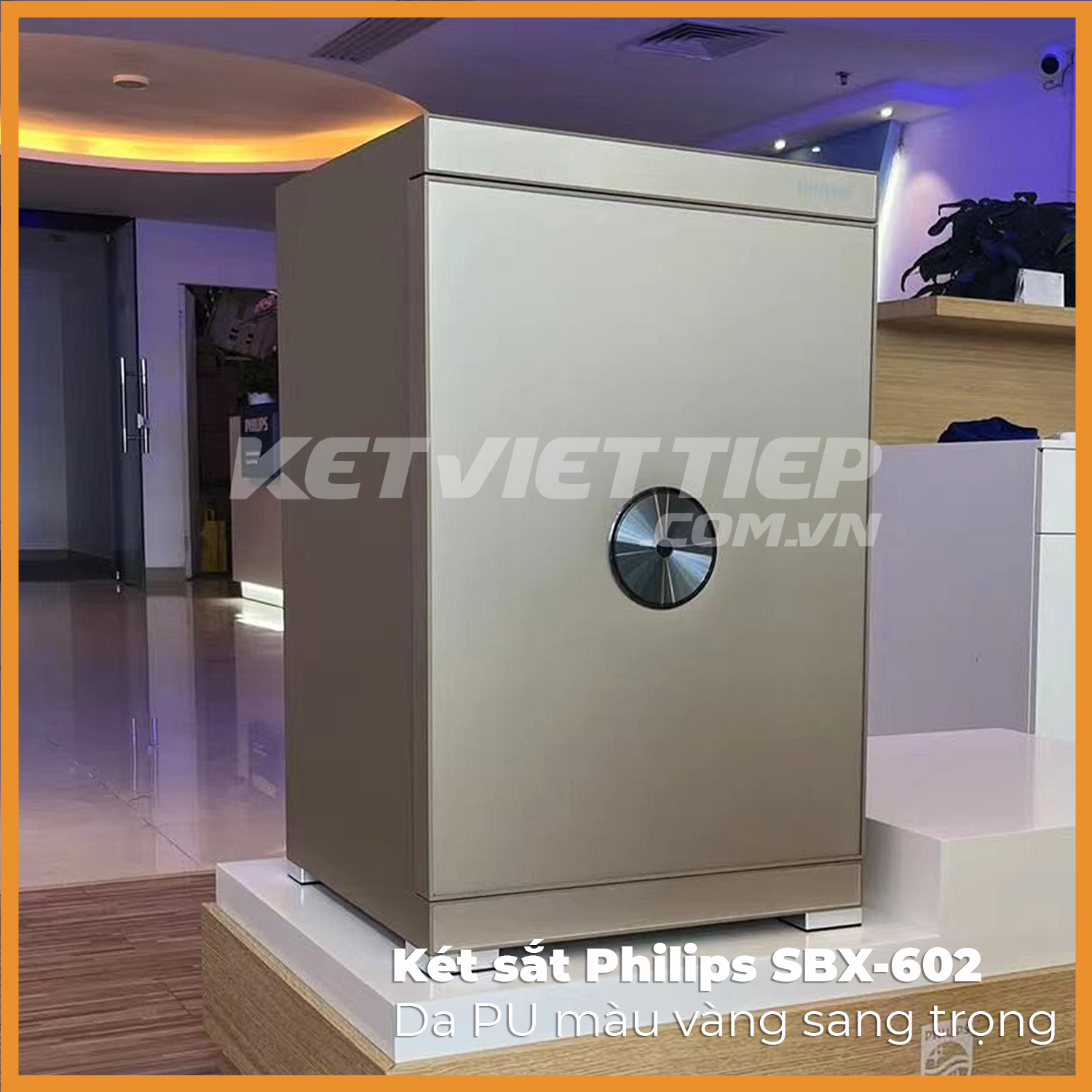 Két sắt nhập khẩu thông minh cao cấp Philips SBX602-5CU khóa bảo mật vân tay điện tử, kết nối wifi