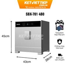 Két sắt Philips SBX701-4B0 Khóa Vân tay Điện tử Thông minh Nhập khẩu Chính hãng