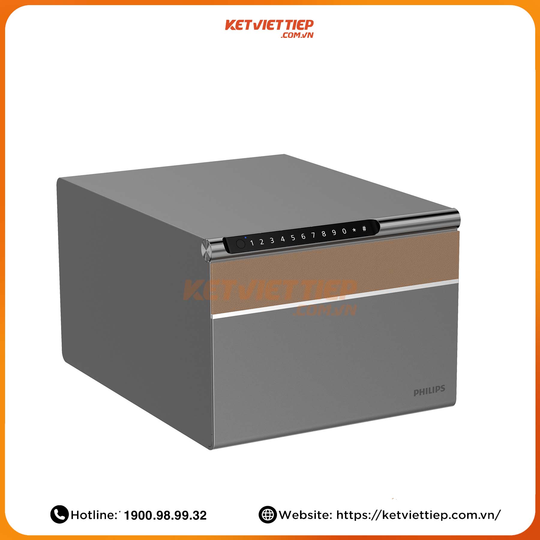 Két sắt mini Philips SBX102 khóa vân tay điện tử, khung thép toàn thân