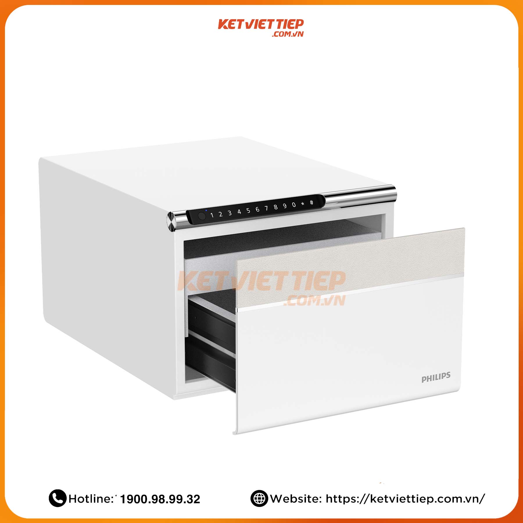 Két sắt mini Philips SBX102 khóa vân tay điện tử, khung thép toàn thân