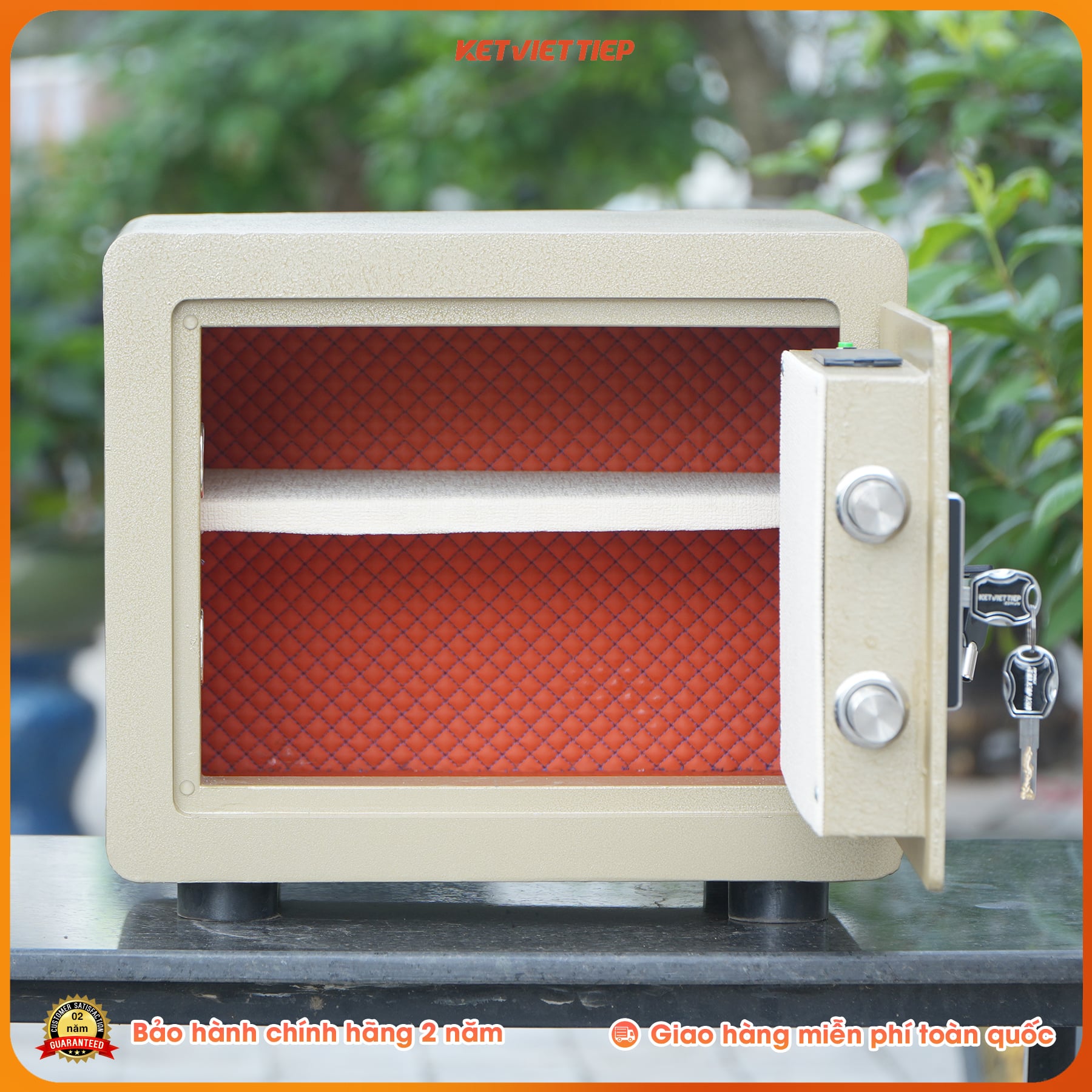 Két Sắt Vân Tay Việt Tiệp KVT38VT cánh dày thép tấm