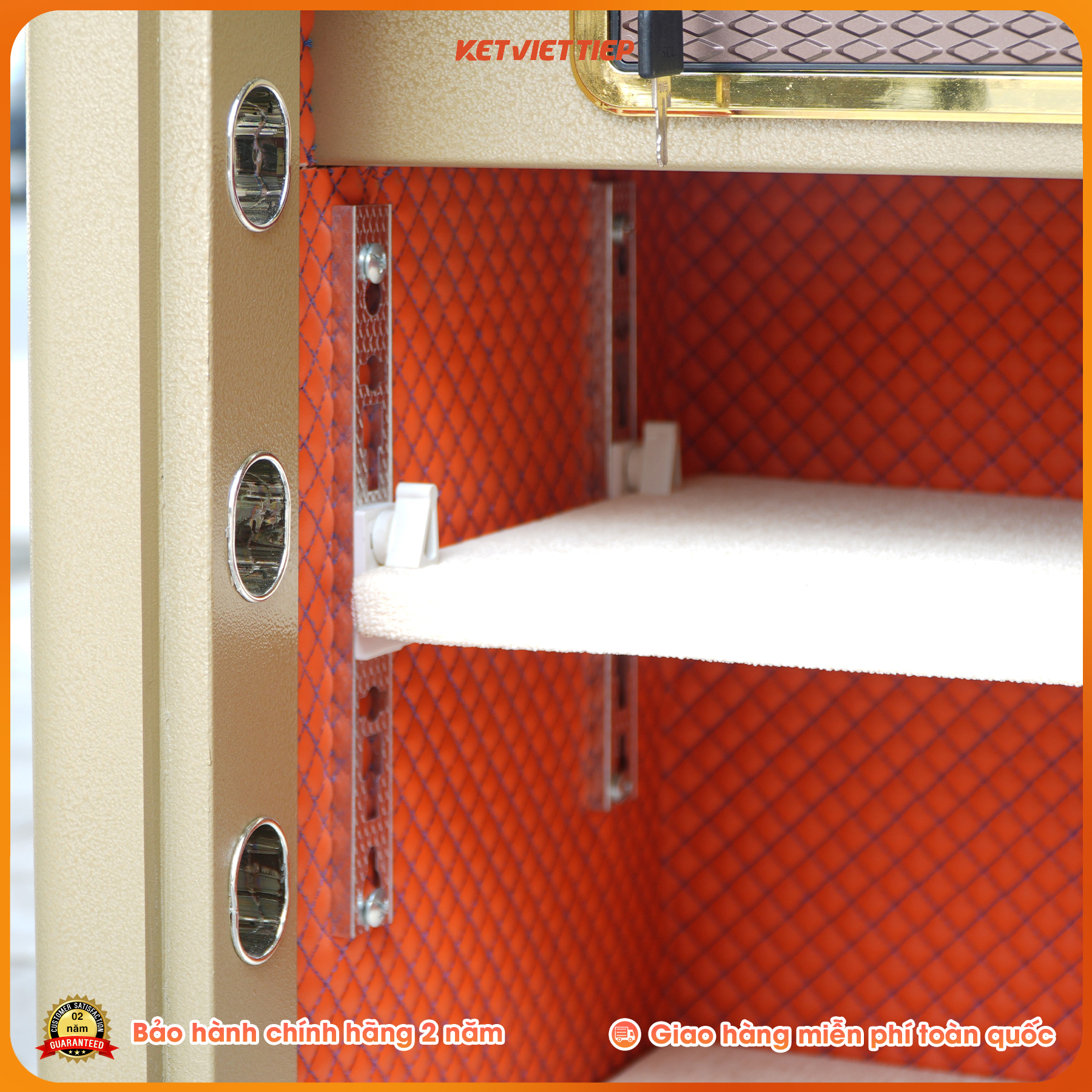 Két sắt siêu cường Việt Tiệp KVTSC66DT Khóa điện tử chống cháy, có báo động về điện thoại