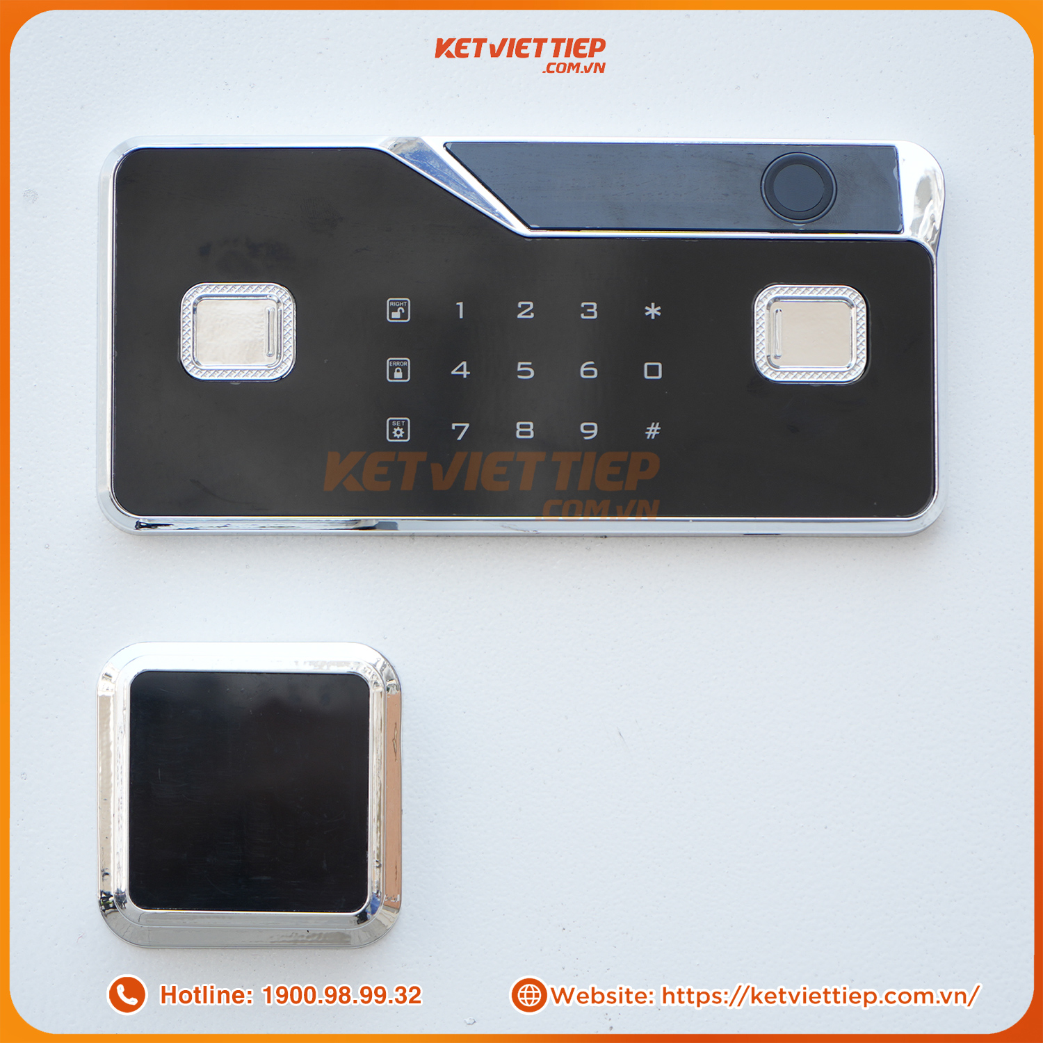 Két Sắt Việt Tiệp KVTSC70 Màu Trắng Khóa Vân Tay Điện Tử, Kết Nối Điện Thoại