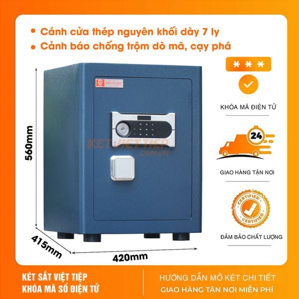 Két sắt Việt Tiệp siêu cường KVTSC65 điện tử thép đúc đặc nguyên tấm