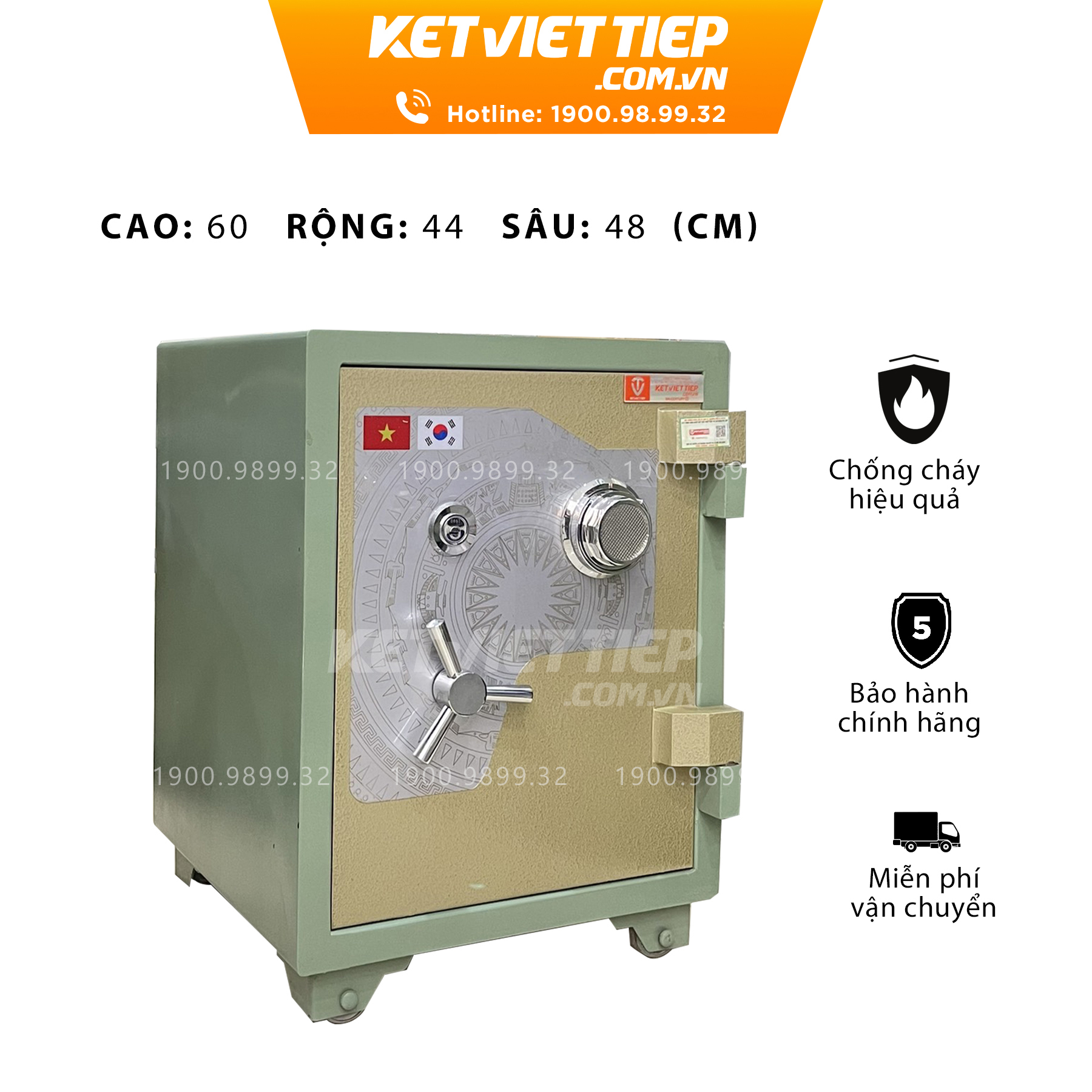 Két sắt siêu cường Việt Tiệp KVTSC168 Khóa cơ
