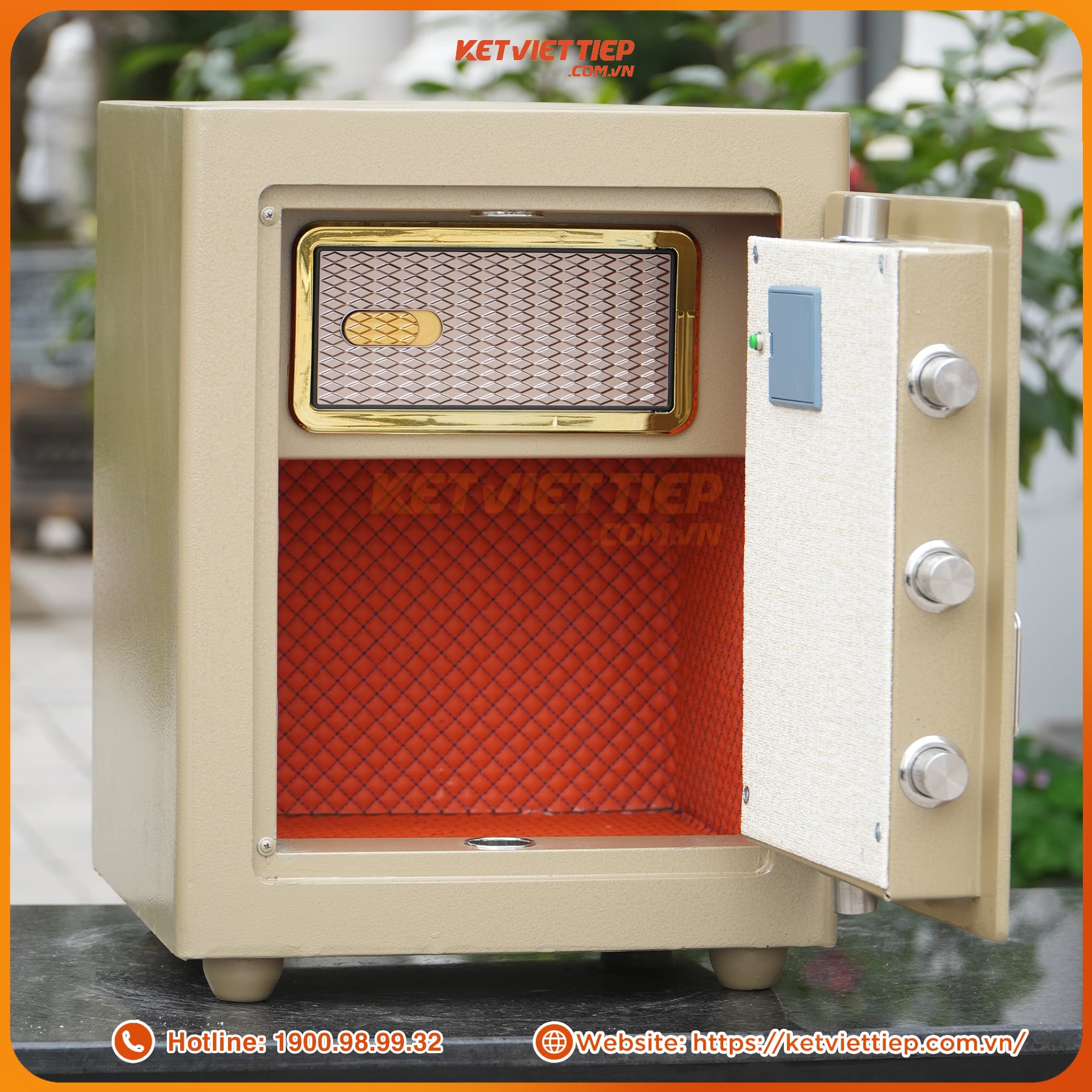 Két sắt siêu cường Việt Tiệp KVTSC166VTDT khóa vân tay điện tử mẫu mới + app điện thoại