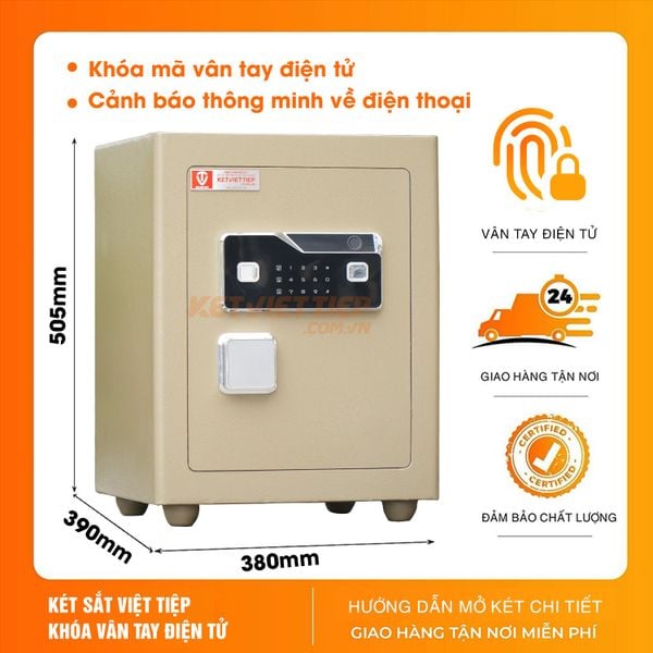 Két sắt siêu cường Việt Tiệp KVTSC166VTDT khóa vân tay điện tử mẫu mới + app điện thoại