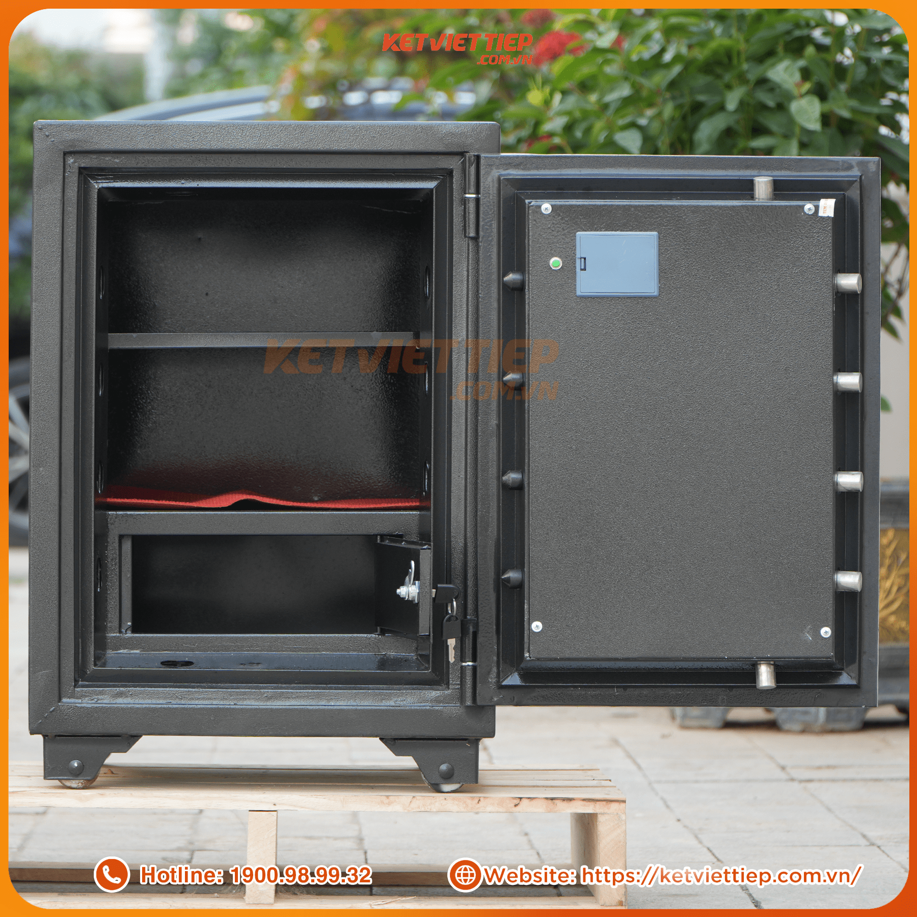 Két sắt Việt Tiệp siêu cường SC188 điện tử thép đúc đặc nguyên tấm