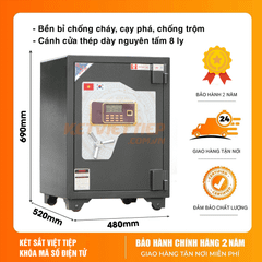 Két sắt Việt Tiệp siêu cường SC188 điện tử thép đúc đặc nguyên tấm