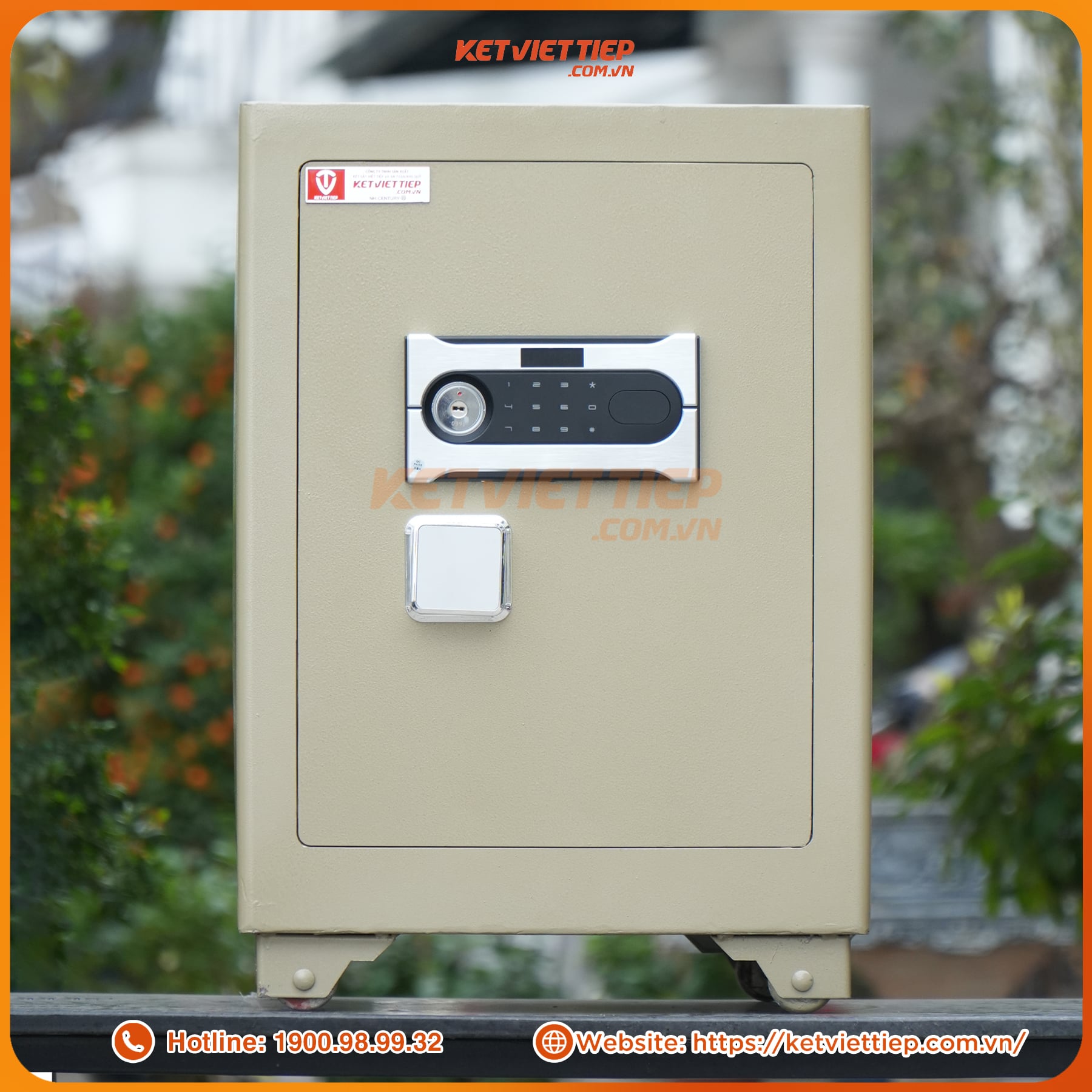 Két sắt siêu cường Việt Tiệp KVTSC66DT Khóa điện tử chống cháy, có báo động về điện thoại