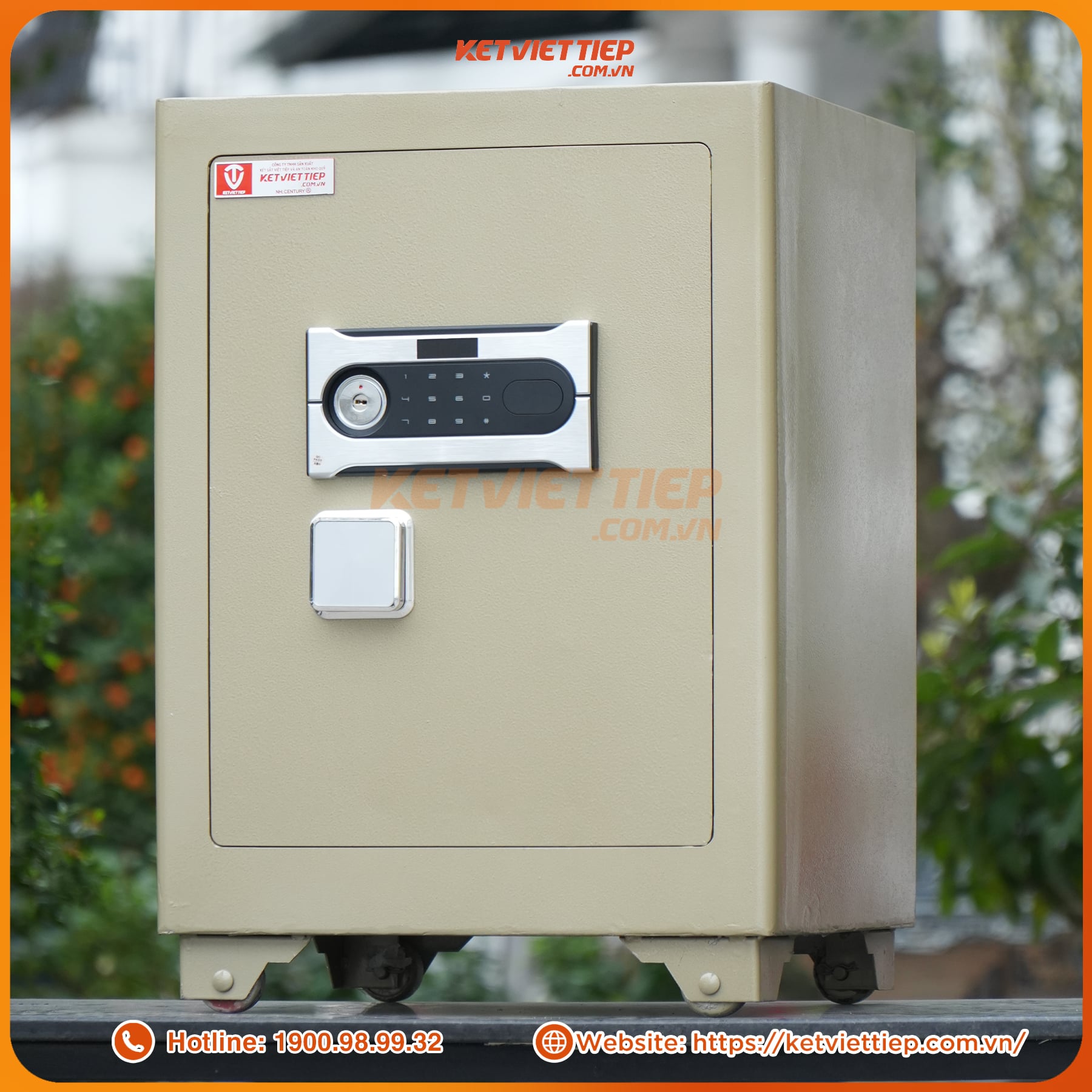 Két sắt siêu cường Việt Tiệp KVTSC66DT Khóa điện tử chống cháy, có báo động về điện thoại