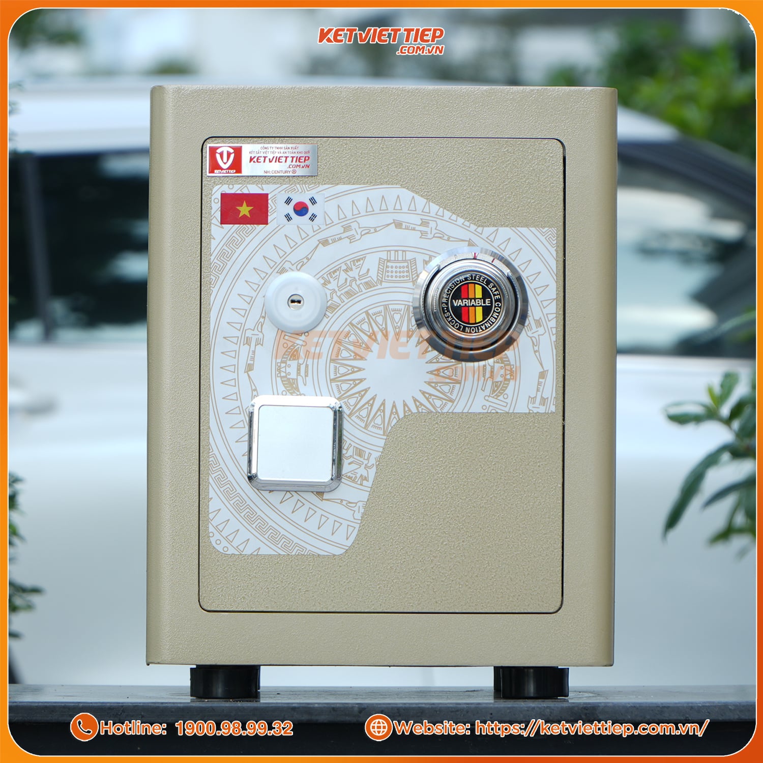 Két sắt MINI siêu cường Việt Tiệp KVTSC166 Khóa Cơ Đổi Mã chống cháy