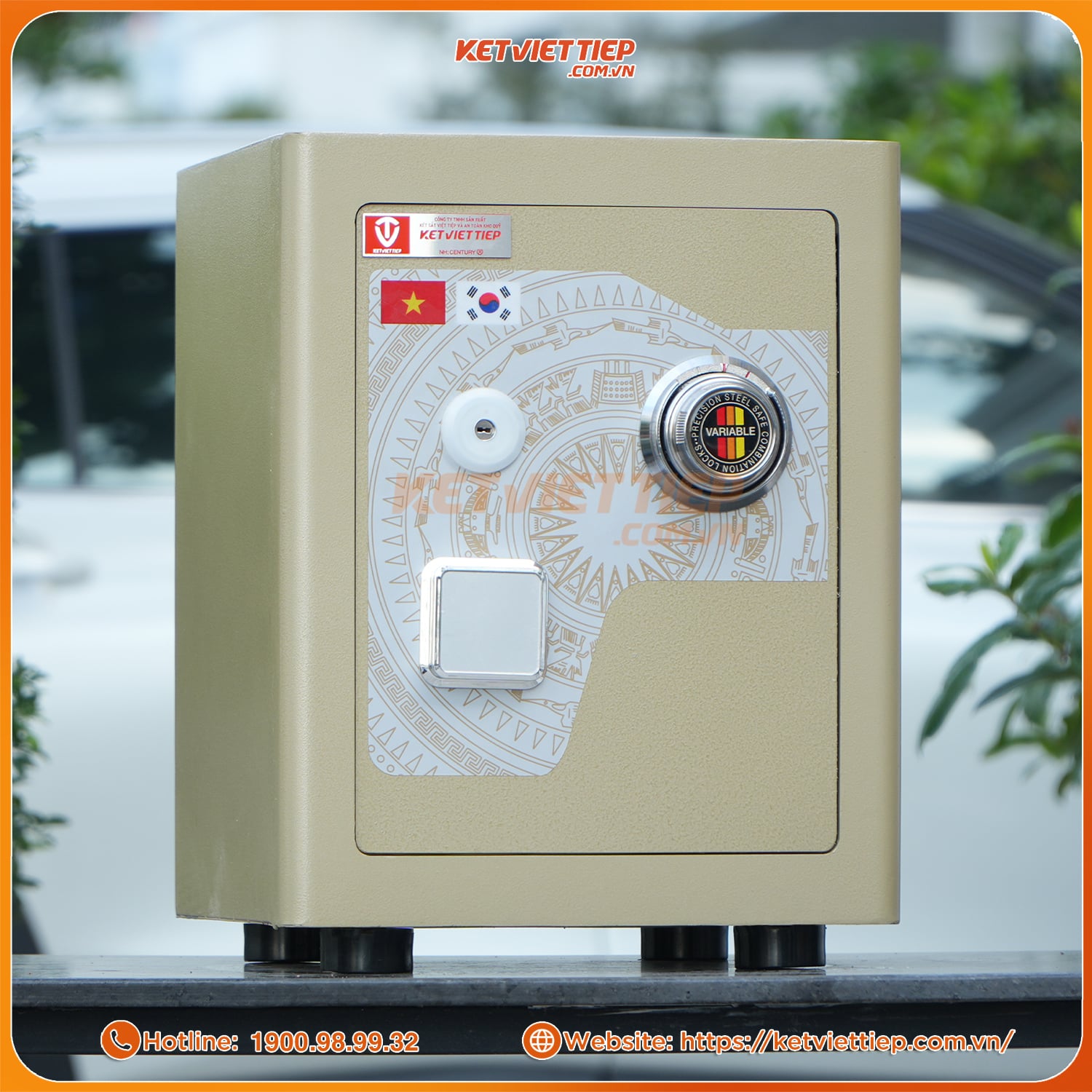 Két sắt MINI siêu cường Việt Tiệp KVTSC166 Khóa Cơ Đổi Mã chống cháy