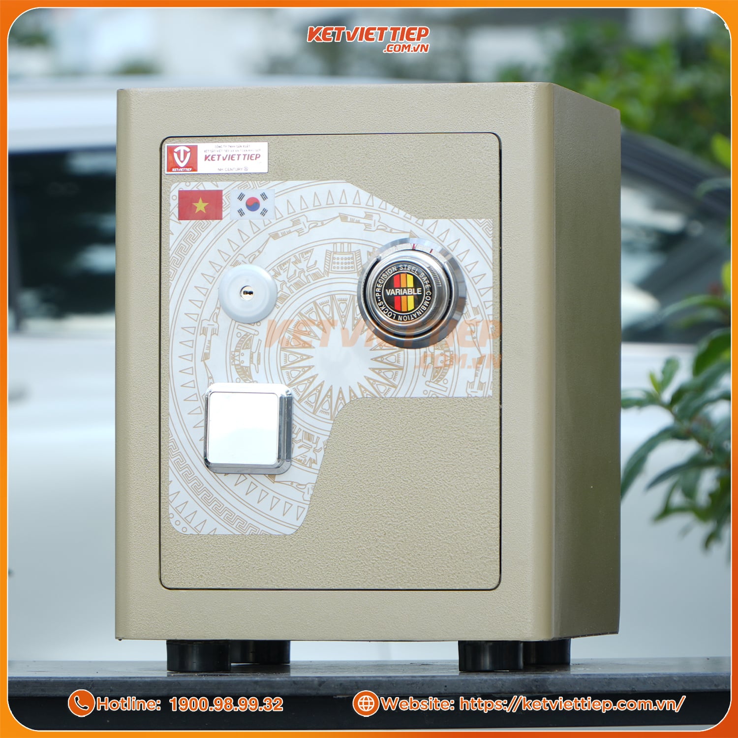 Két sắt MINI siêu cường Việt Tiệp KVTSC166 Khóa Cơ Đổi Mã chống cháy