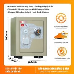 Két sắt MINI siêu cường Việt Tiệp KVTSC166 Khóa Cơ Đổi Mã chống cháy