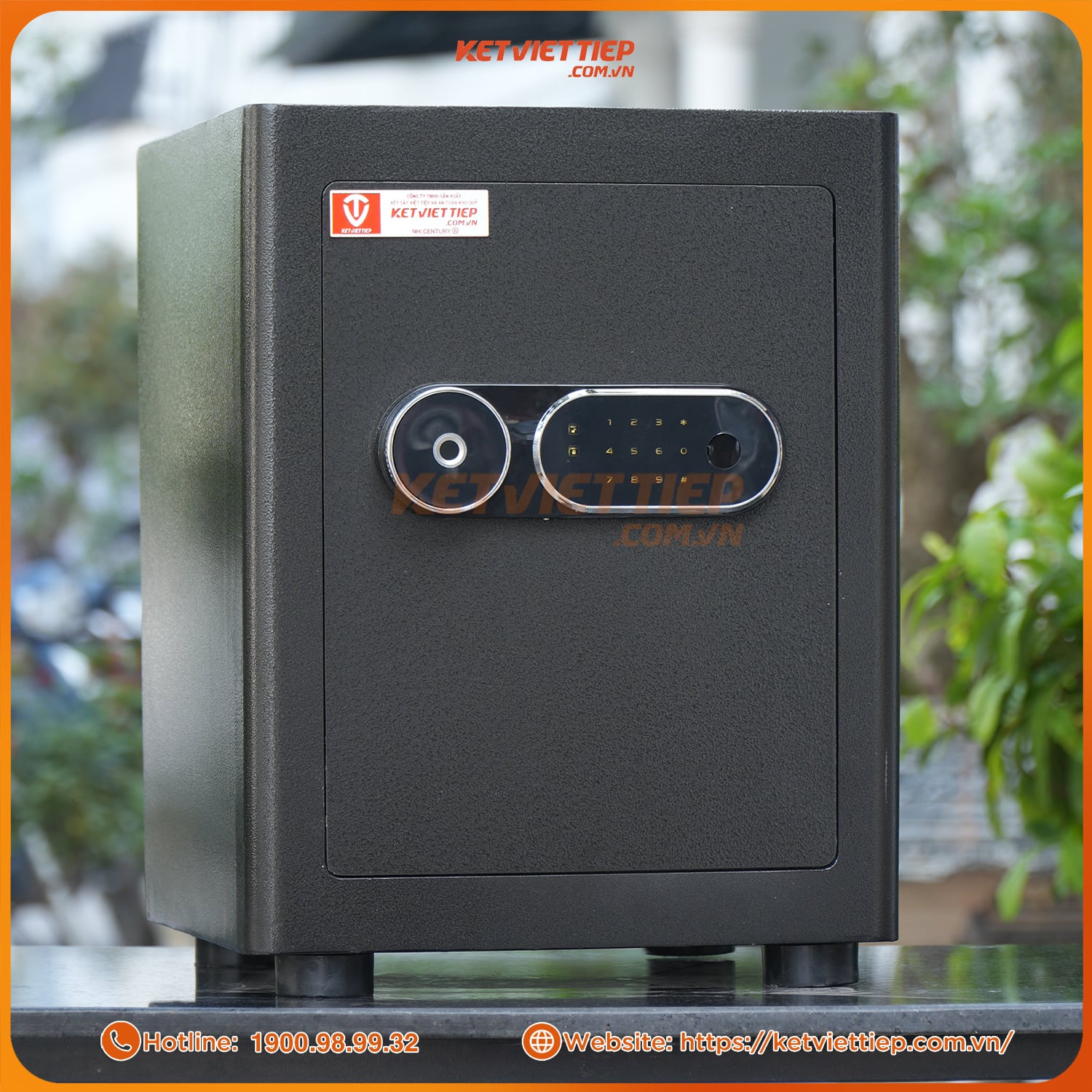 Két Sắt Siêu Cường Việt Tiệp SCT50 Khóa Vân Tay Điện Tử, Cảnh Báo Về Điện Thoại