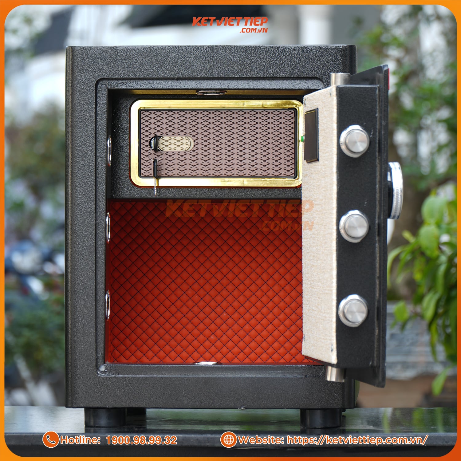 Két sắt siêu cường Việt Tiệp KSC55VTDT Khóa Vân Tay Điện Tử